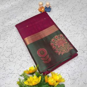putta embossed saree